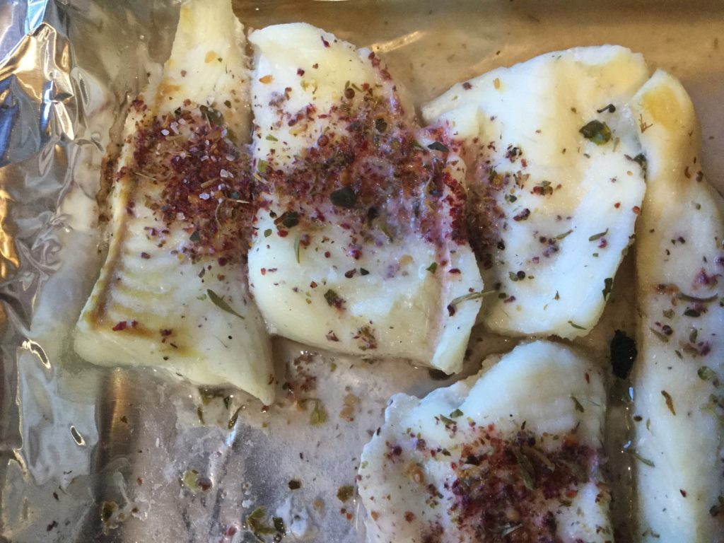 fish with Zaatar