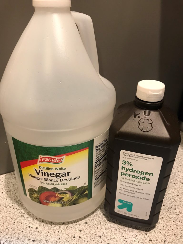 Vinegar and Hydrogen peroxide
