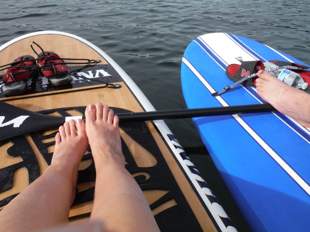 Resting on the SUP