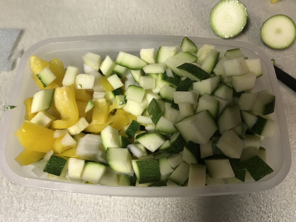 Veggies cut