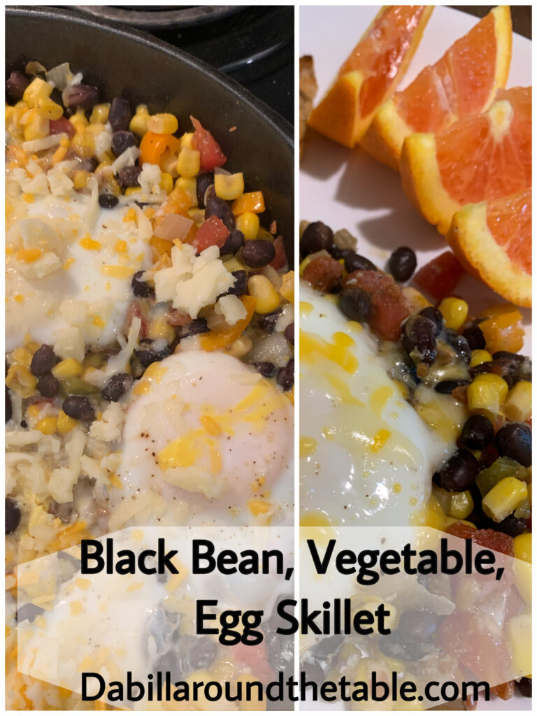 Black Bean, Vegetable, Egg Skillet