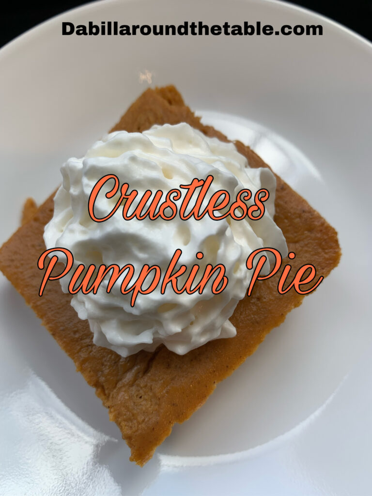 Crustless pumpkin pie