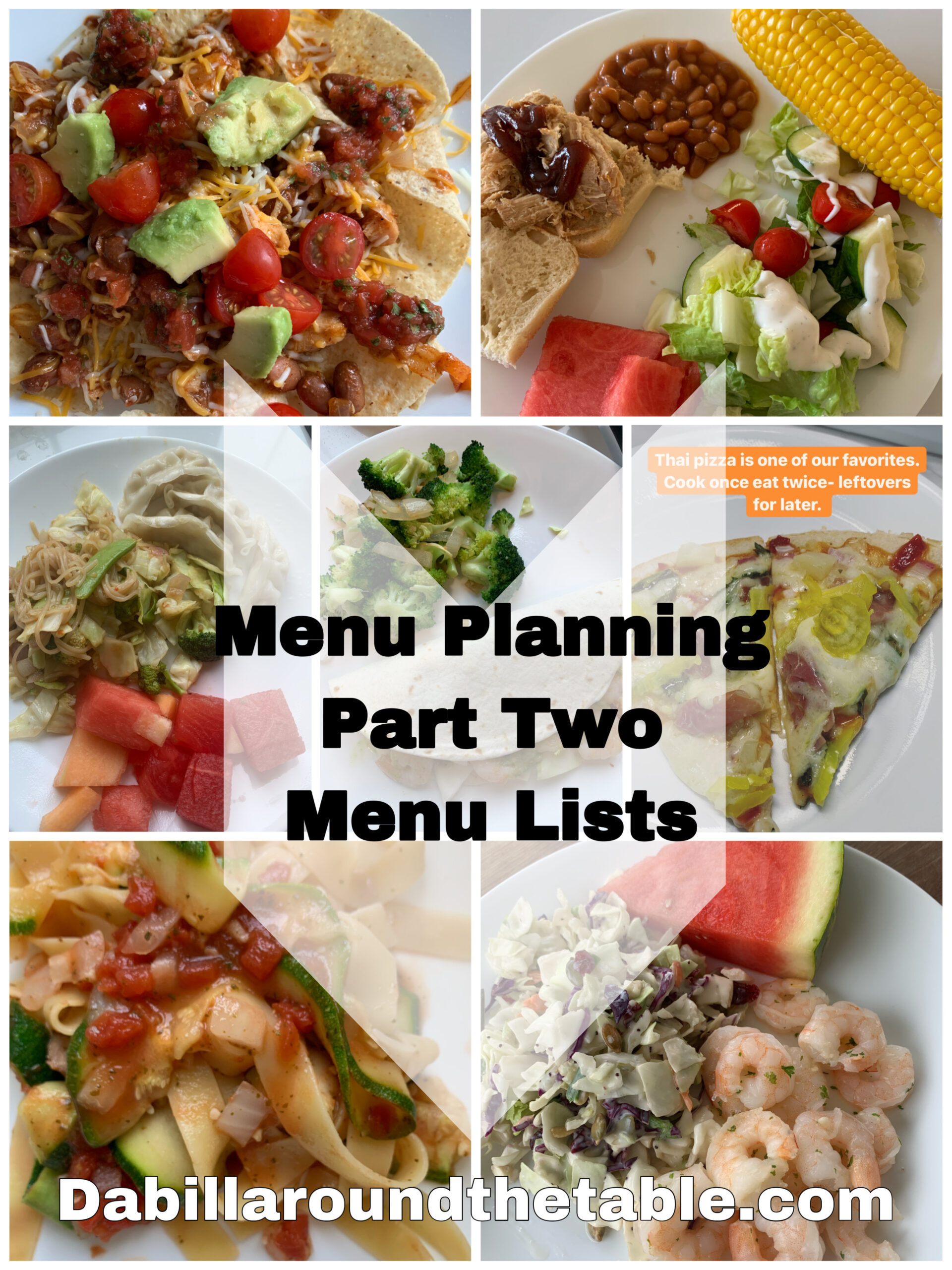 How to Start Menu Planning Part Two - Menu Lists - Dabillaroundthetable