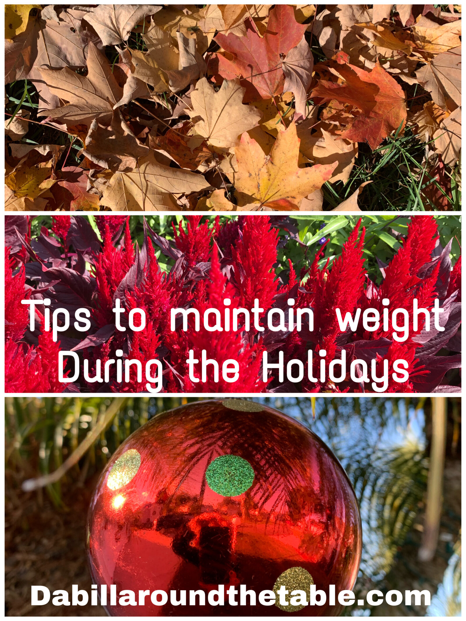 Tips to maintain weight during the holidays.