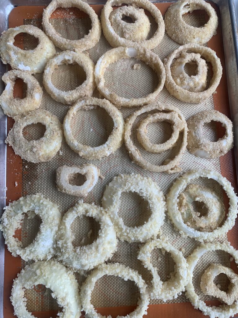 Baked onion rings