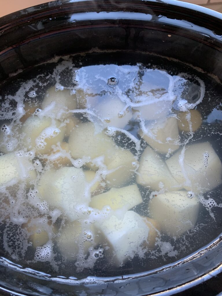 Mashed potatoes in the crockpot